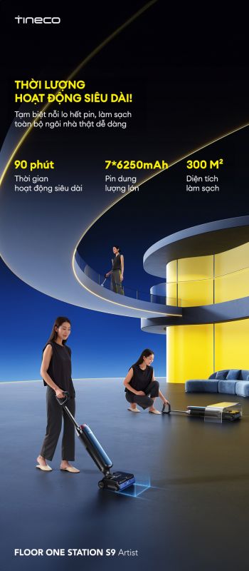 FLOOR ONE STATION S9 Artist có khả năng hoạt động liên tục.