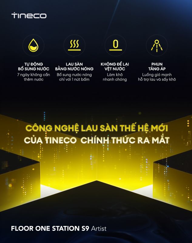 Máy hút bụi Tineco FLOOR ONE STATION S9 Artist sở hữu công nghệ lau sàn thế hệ mới
