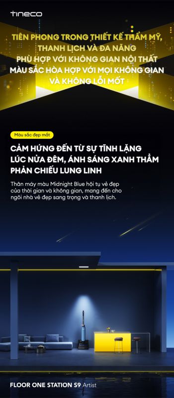Tineco FLOOR ONE STATION S9 Artist là tuyệt tác thẩm mỹ cho không gian sống thượng lưu