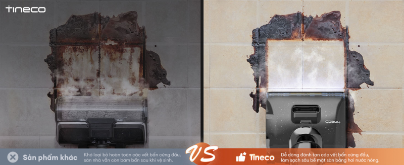 Đột phá công nghệ HyperSteam 160°C, Tineco FLOOR ONE i7 Steam sở hữu sức mạnh diệt khuẩn từ hơi nước nóng 160 độ C.