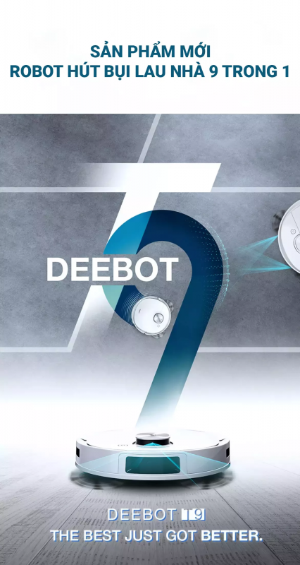 Robot hút bụi lau nhà Ecovacs Deebot T9 Plus Chính Hãng Quốc Tế